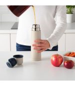 فلاسک استیل نیم لیتری ایکیا رنگ کرم مدل HÄLSA